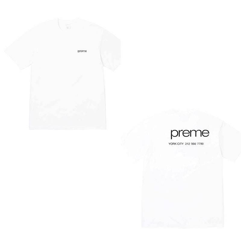 24SS Supreme Short-Sleeve T-shirt Retro Unisex 280g Pure Cotton Small Collar