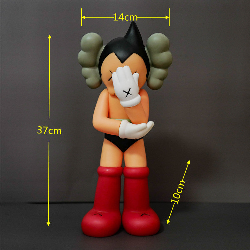 KAWS Figurine Collectible: Toy Handheld Ornament KAWS Covered Face Sesame Street