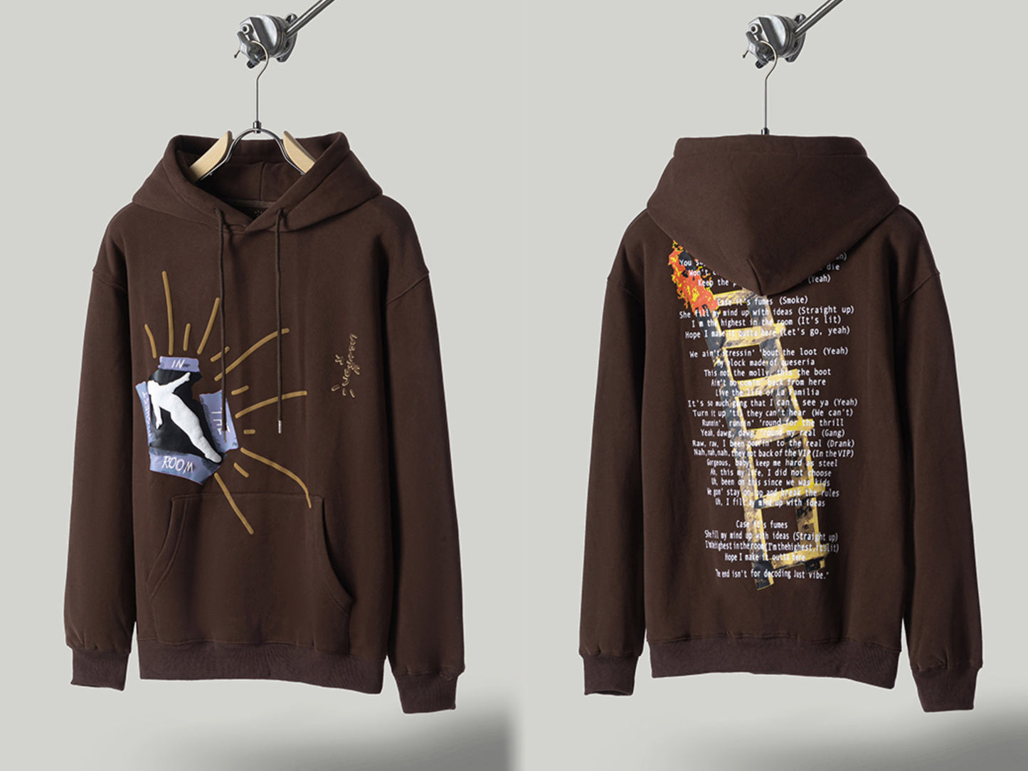 Self-Made FW20 Travis Scott x McDonald's Apple Pie High Street Foam Print Hoodie