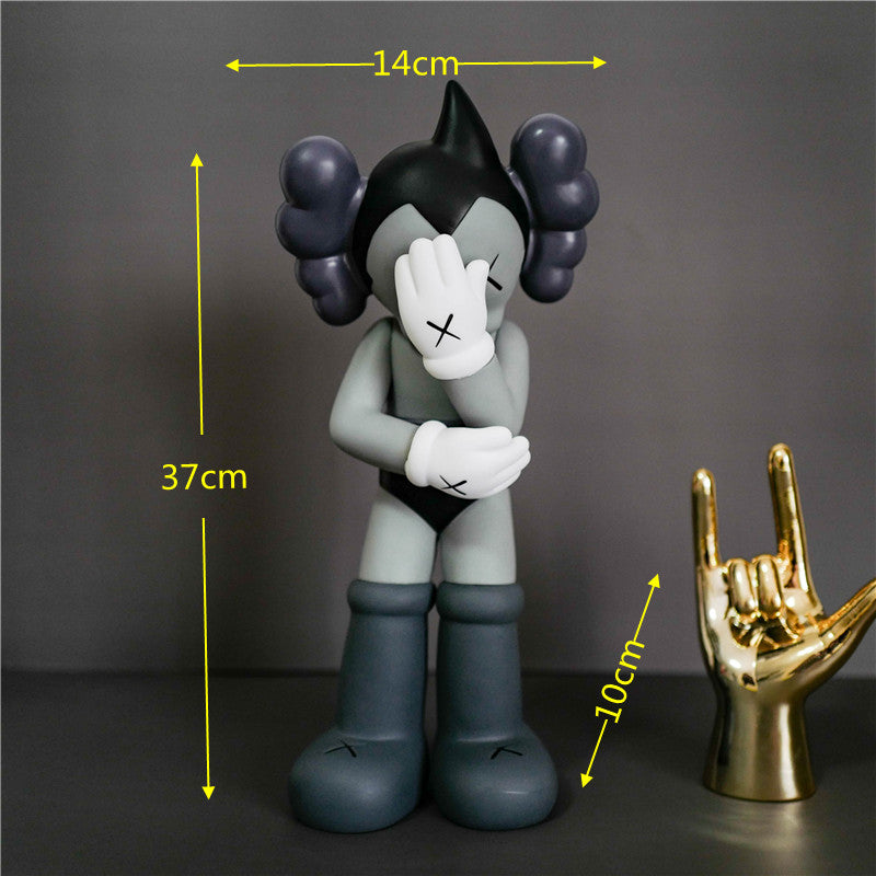 KAWS Figurine Collectible: Toy Handheld Ornament KAWS Covered Face Sesame Street