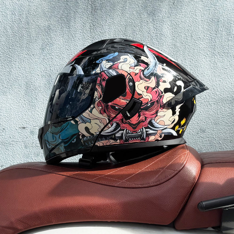 Hannya / 3C DOT Full Face Dual Visors Unisex /Bluetooth Motorcycle Helmet