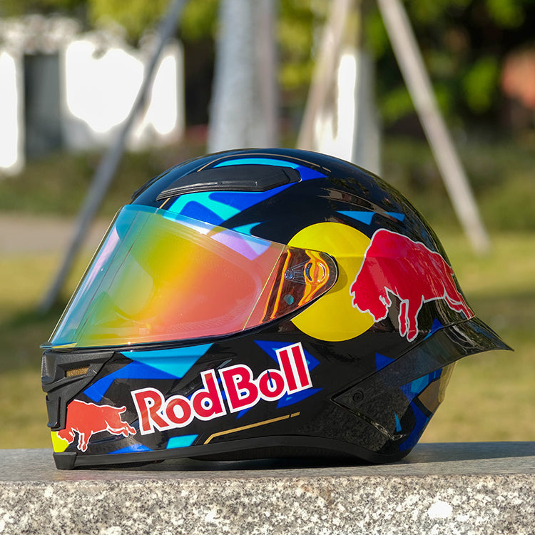 RED BULL / 3C DOT Full Face Color Dual Visors /Bluetooth Motorcycle Helmet