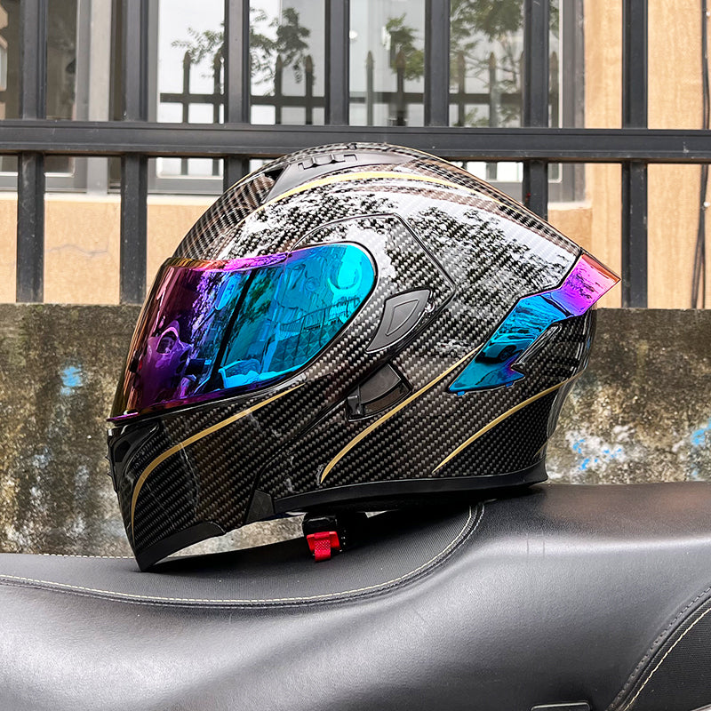 CyperPunk / 3C DOT Full Face Dual Visors Unisex Bluetooth Motorcycle Helmet