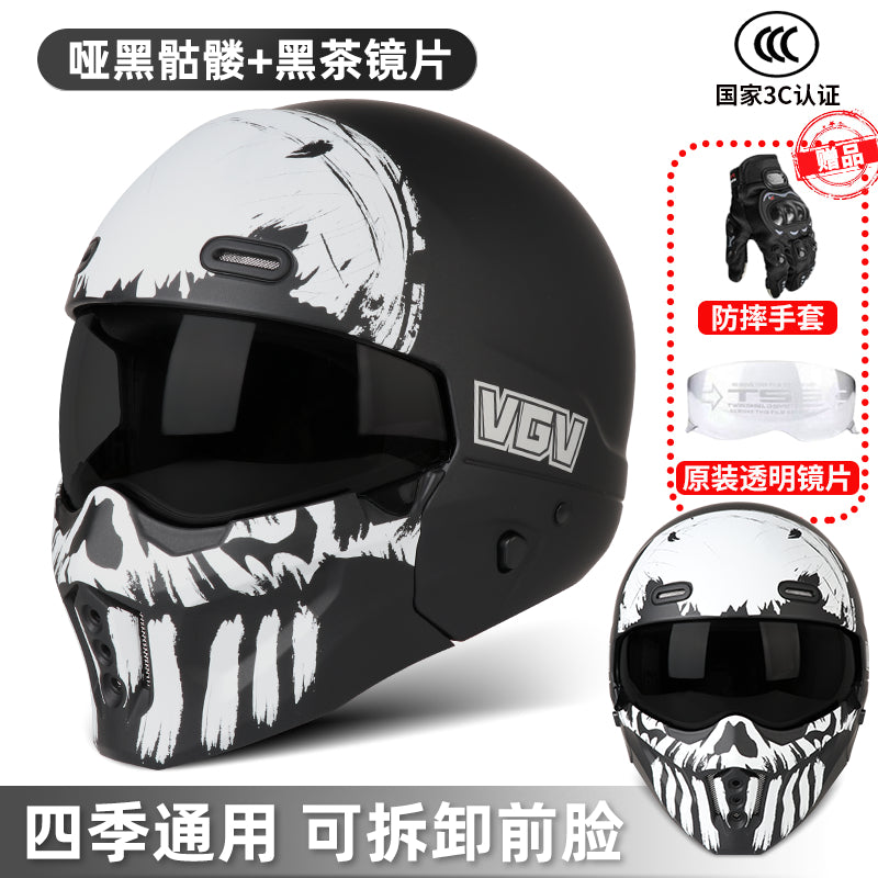 Shadow Scorpion -Motorcycle Full Face Helmet Harley Cruiser Bike Class A 3C DOT