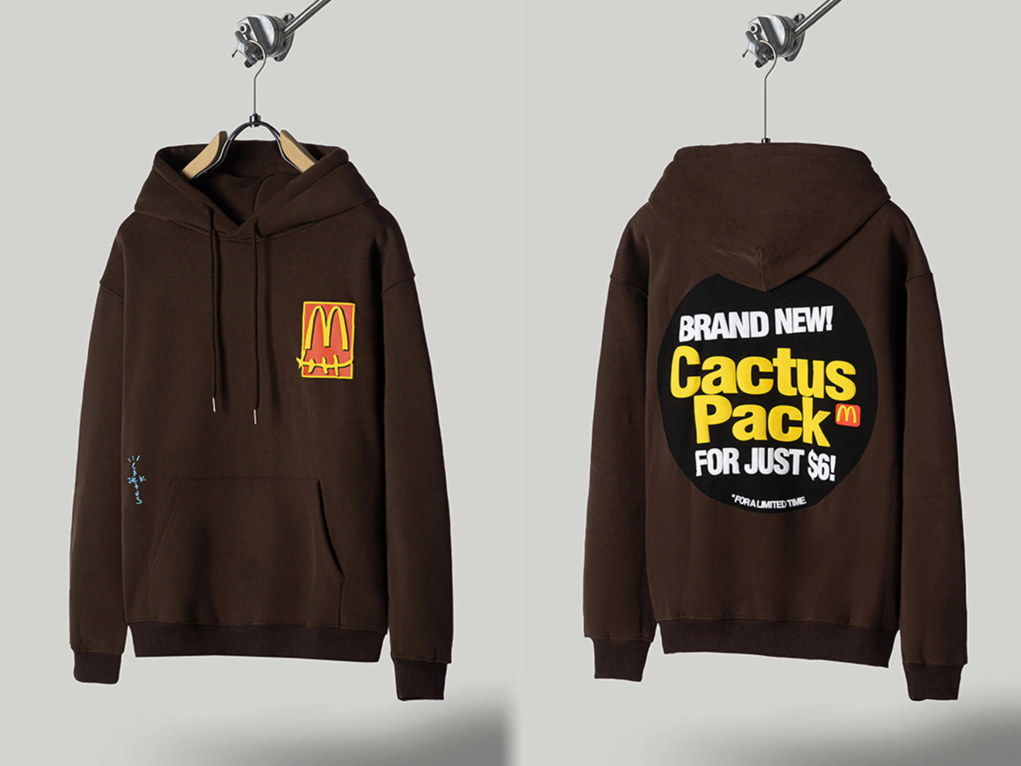 Self-Made FW20 Travis Scott x McDonald's Apple Pie High Street Foam Print Hoodie