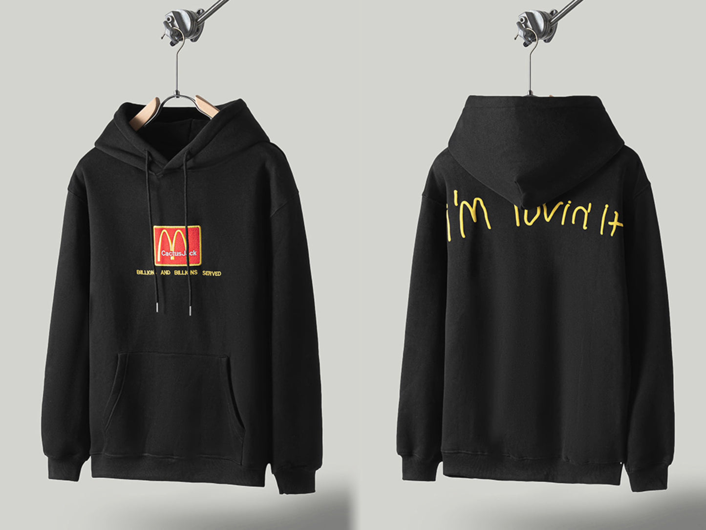 Self-Made FW20 Travis Scott x McDonald's Apple Pie High Street Foam Print Hoodie