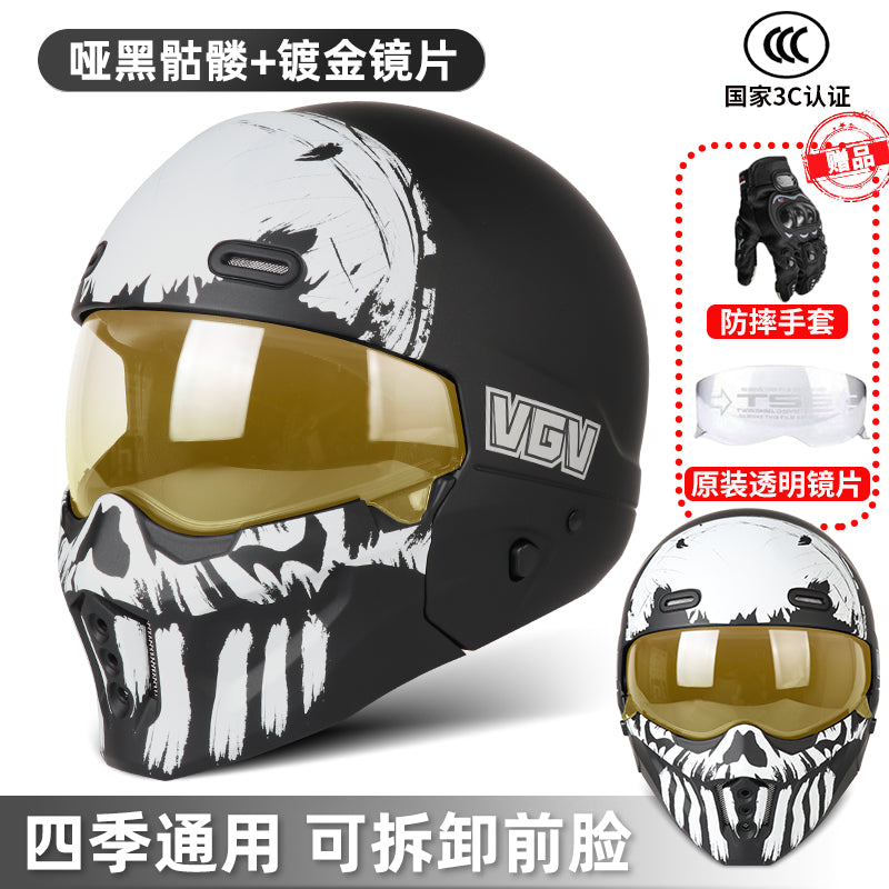 Shadow Scorpion -Motorcycle Full Face Helmet Harley Cruiser Bike Class A 3C DOT