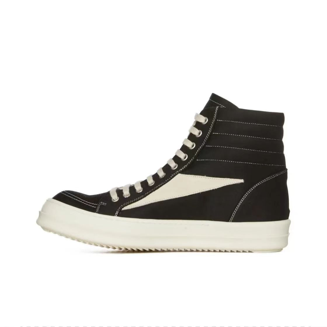 Correct Vers. Rick Owens Wax Surface Satin Sub-line Leather Shoes High/Low Cut