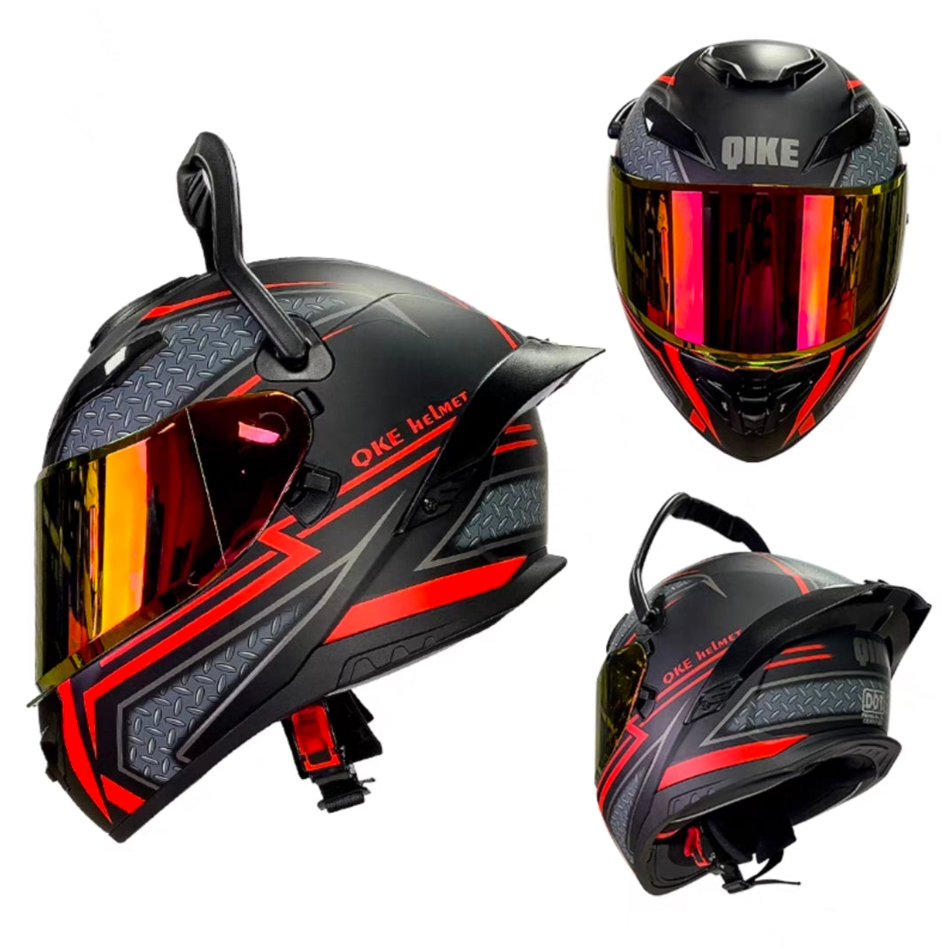 Future Serie / Carbon Fiber Pattern Plated Full Face Helmet Motorcycle All-Season DOT 3C Approve