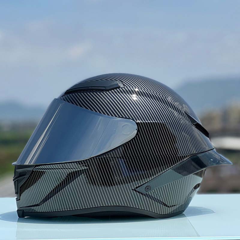 Future Serie/Carbon Fiber Pattern Plated Full Face Helmet Motorcycle All-Season