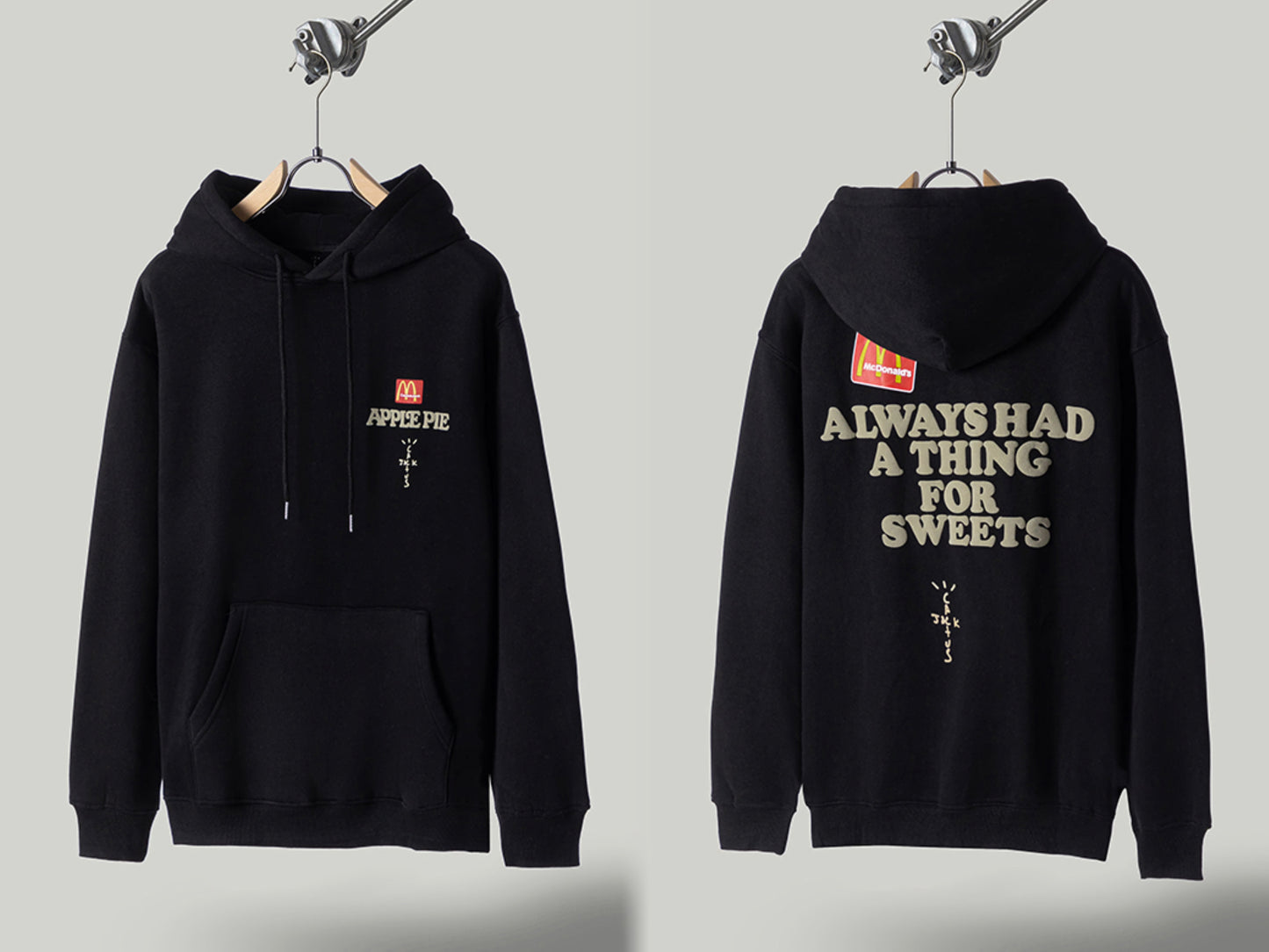 Self-Made FW20 Travis Scott x McDonald's Apple Pie High Street Foam Print Hoodie