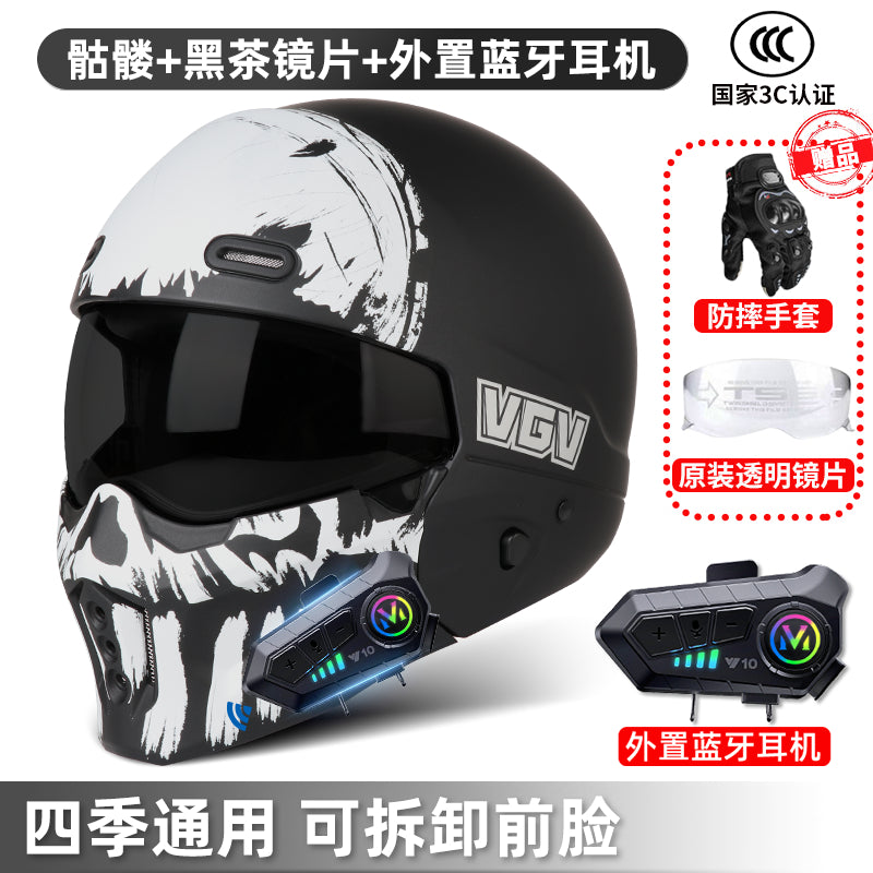 Shadow Scorpion -Motorcycle Full Face Helmet Harley Cruiser Bike Class A 3C DOT