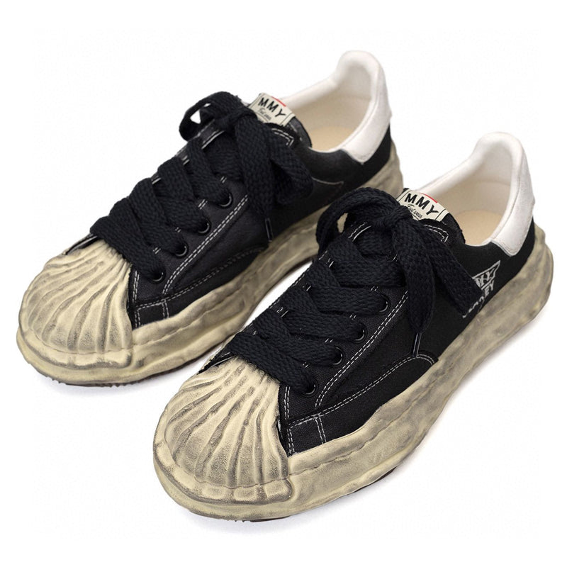 MMY Seashell-Toe Shoes Thick-Soled Unisex Dissolvable Sneakers/Distressed Canvas