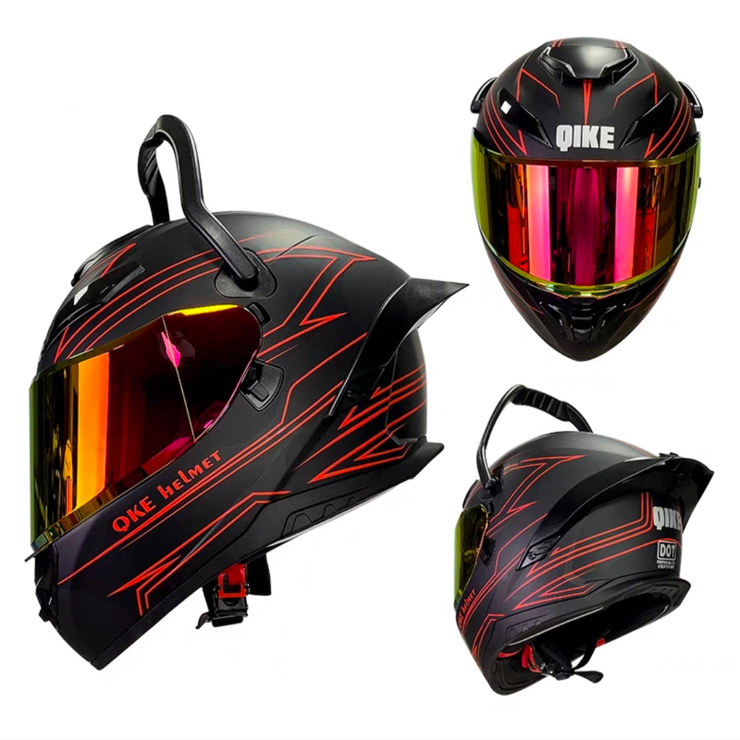 Future Serie / Carbon Fiber Pattern Plated Full Face Helmet Motorcycle All-Season DOT 3C Approve