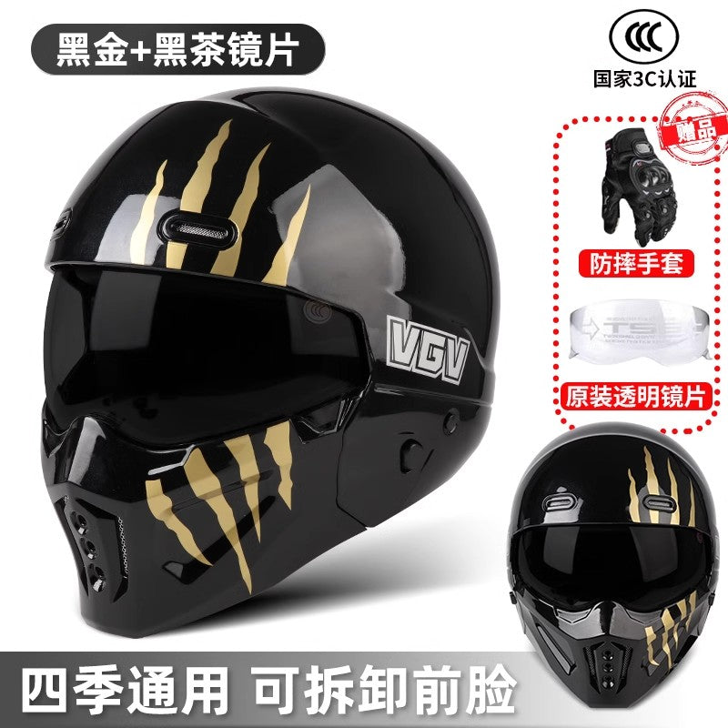 Shadow Scorpion -Motorcycle Full Face Helmet Harley Cruiser Bike Class A 3C DOT