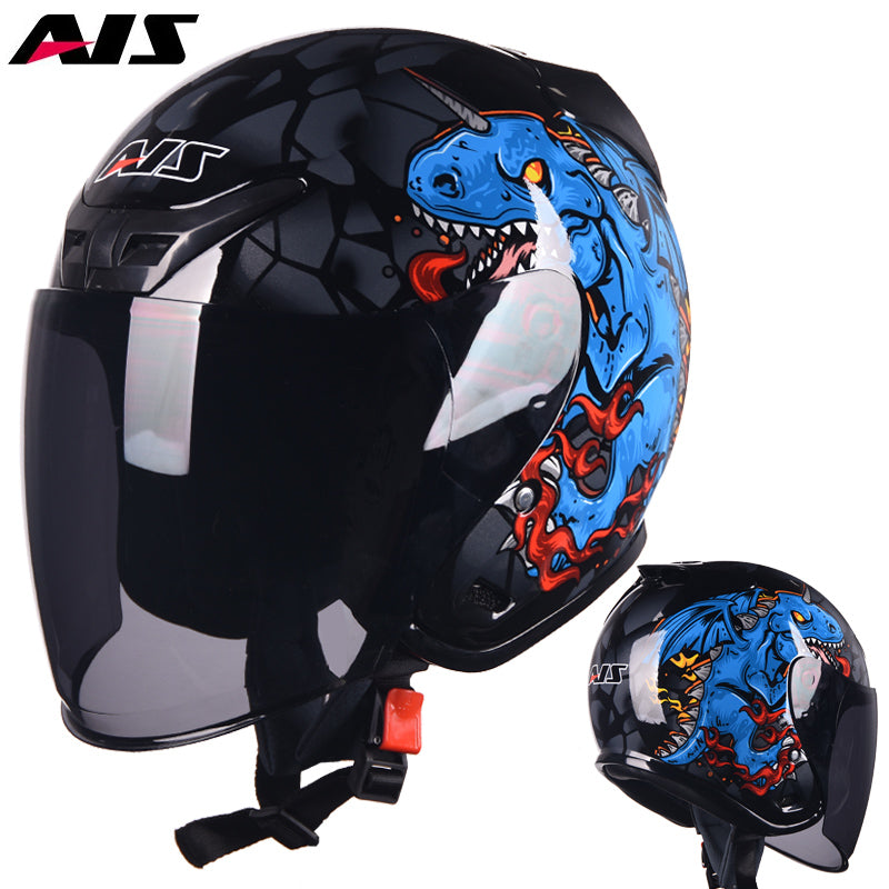 Dark Knight/ Unisex Electric Bike Scooter Half Helmet All-Season Dust Sun Protection