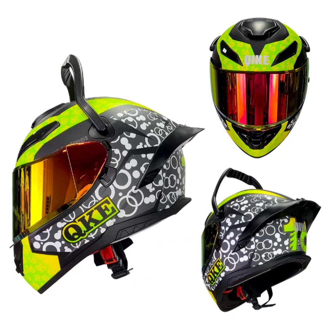 Future Serie / Carbon Fiber Pattern Plated Full Face Helmet Motorcycle All-Season DOT 3C Approve