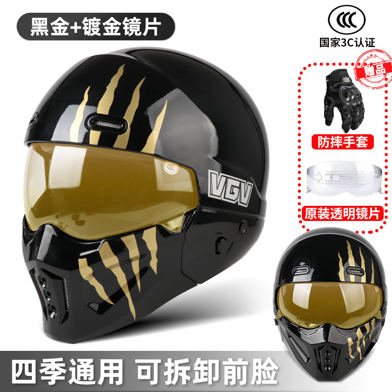 Shadow Scorpion -Motorcycle Full Face Helmet Harley Cruiser Bike Class A 3C DOT