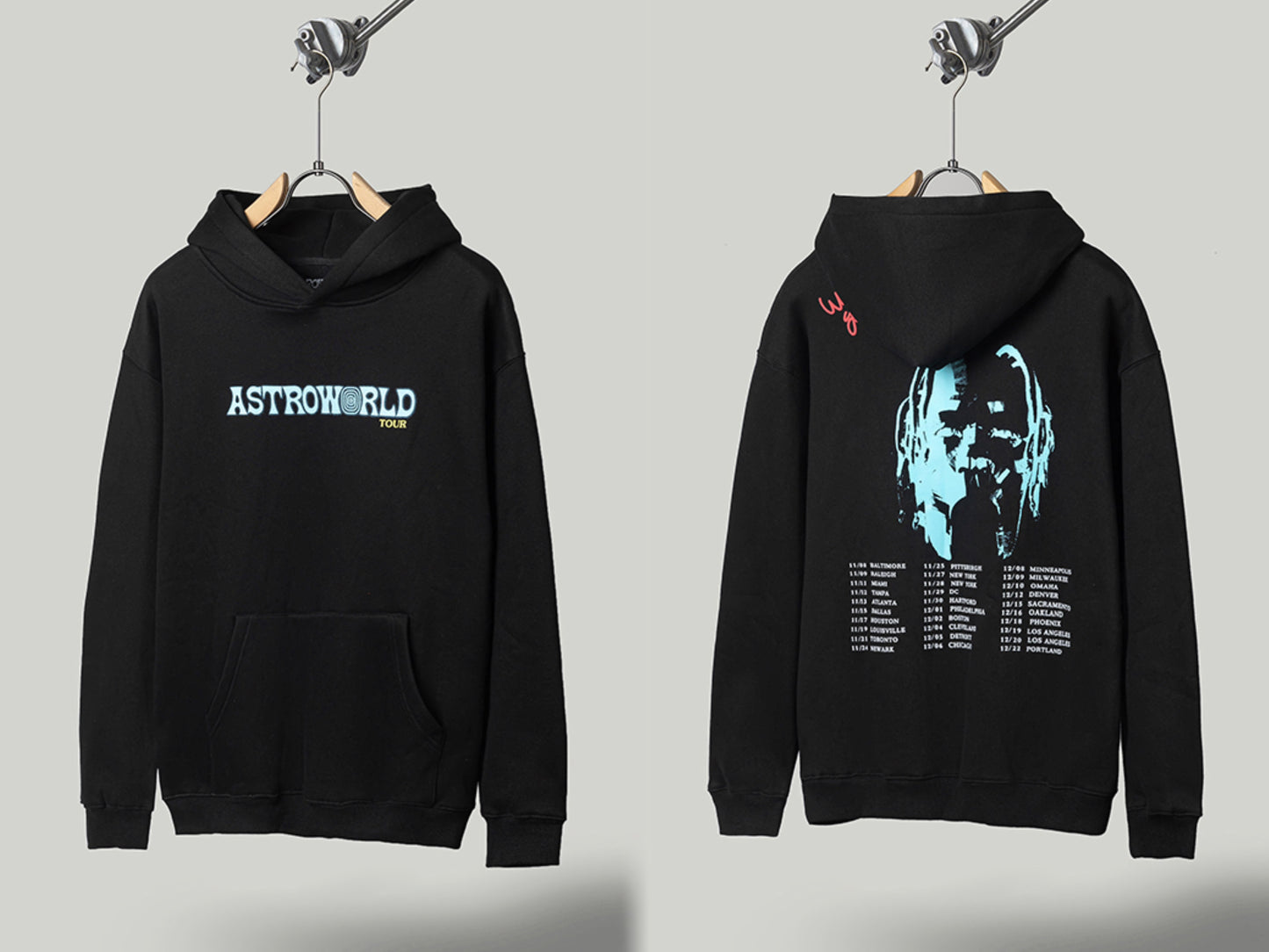 Self-Made FW20 Travis Scott x McDonald's Apple Pie High Street Foam Print Hoodie