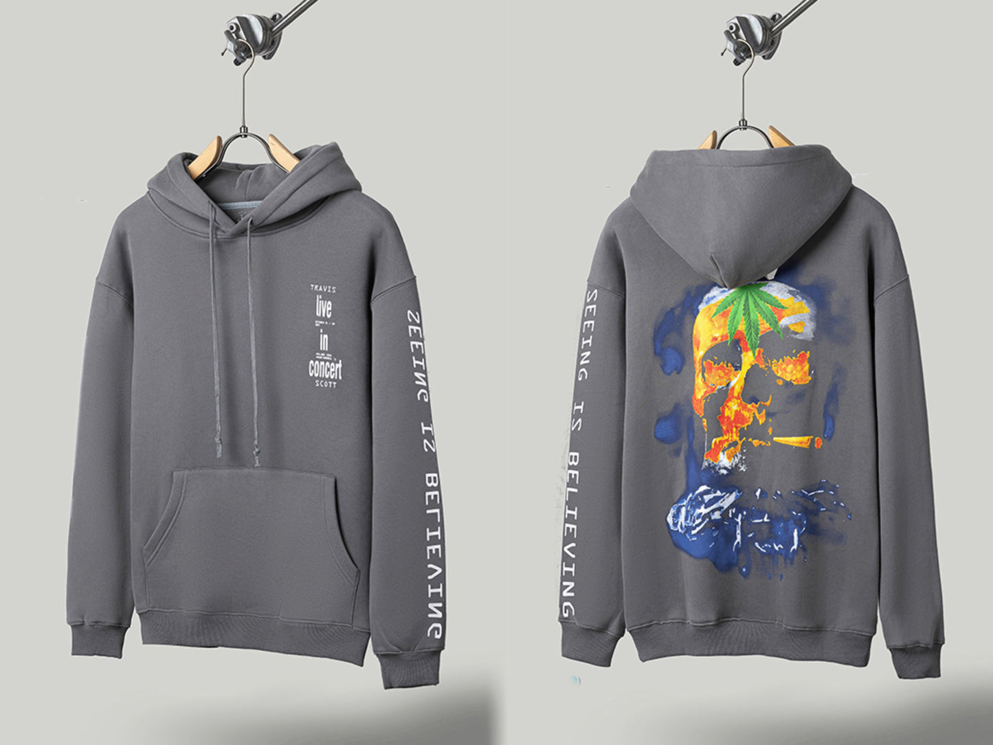 Self-Made FW20 Travis Scott x McDonald's Apple Pie High Street Foam Print Hoodie