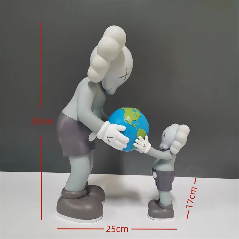 KAWS Figurine Collectible: Toy Handheld Ornament KAWS Covered Face Sesame Street