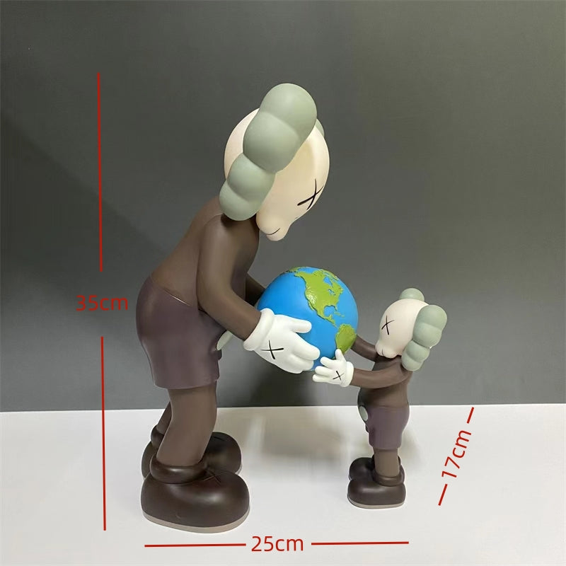 KAWS Figurine Collectible: Toy Handheld Ornament KAWS Covered Face Sesame Street