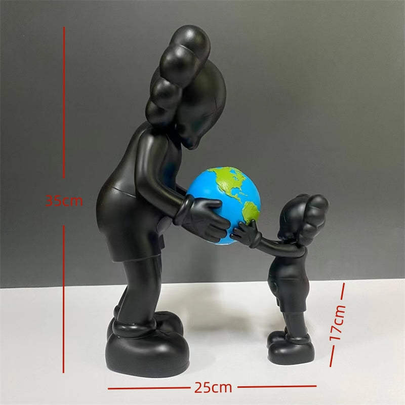 KAWS Figurine Collectible: Toy Handheld Ornament KAWS Covered Face Sesame Street