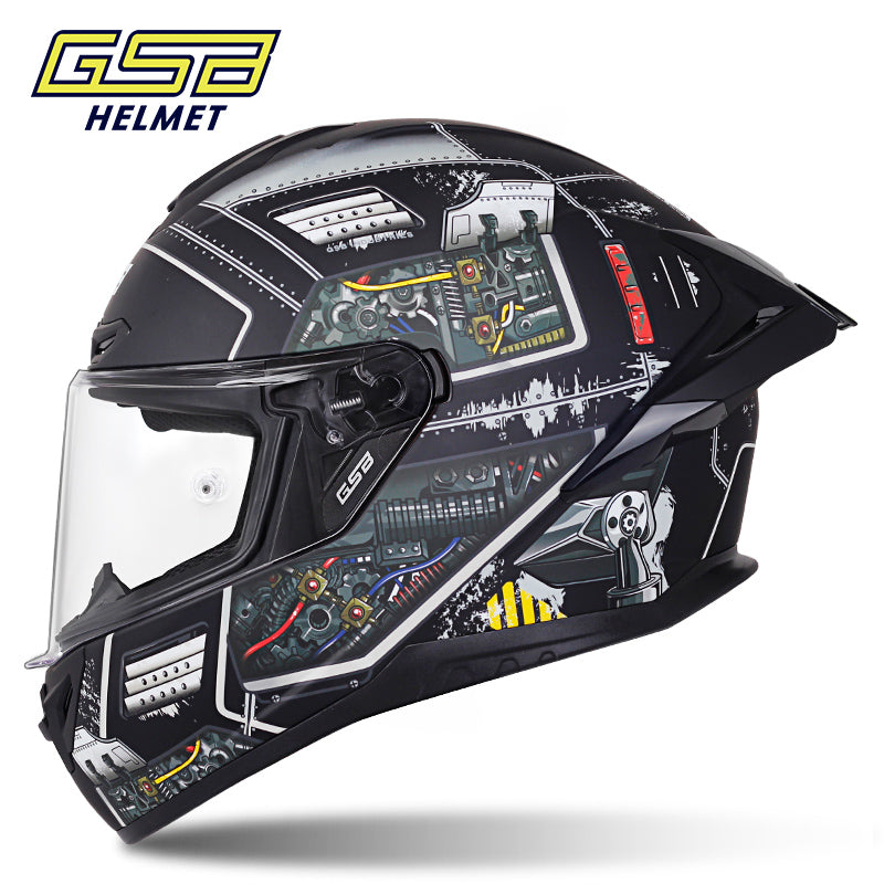 GSB361GT Motorcycle Helmet Unisex Large Spoile All-Season Full-Face Helmet 3C