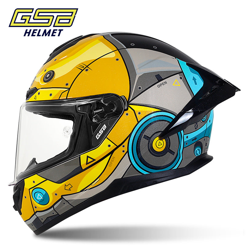 GSB361GT Motorcycle Helmet Unisex Large Spoile All-Season Full-Face Helmet 3C