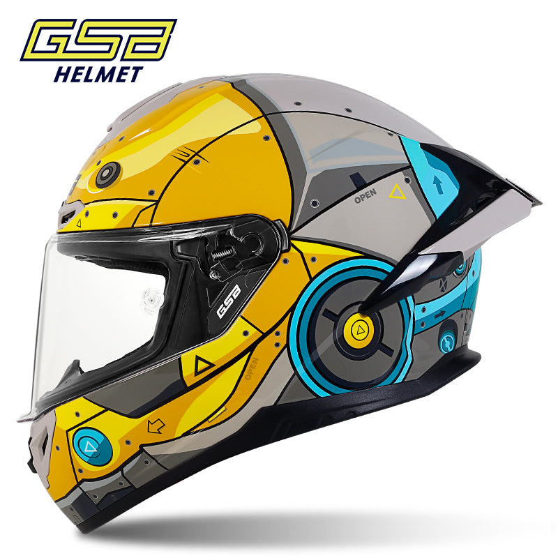 GSB361GT Motorcycle Helmet Unisex Large Spoile All-Season Full-Face Helmet 3C