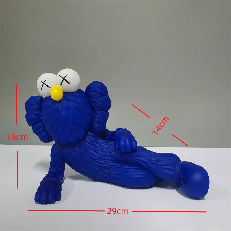 KAWS Figurine Collectible: Toy Handheld Ornament KAWS Covered Face Sesame Street