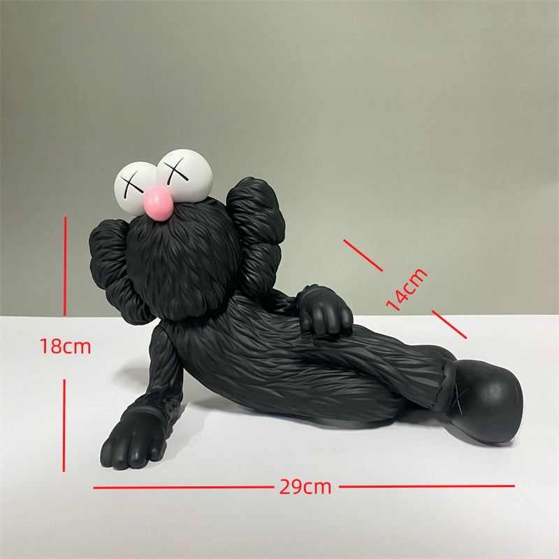 KAWS Figurine Collectible: Toy Handheld Ornament KAWS Covered Face Sesame Street