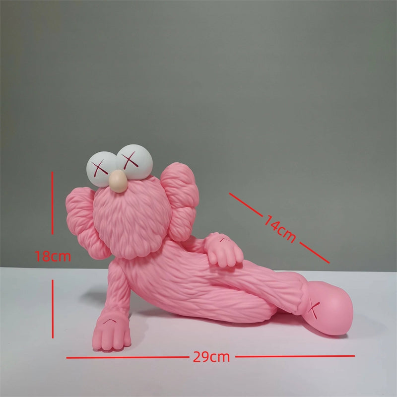 KAWS Figurine Collectible: Toy Handheld Ornament KAWS Covered Face Sesame Street