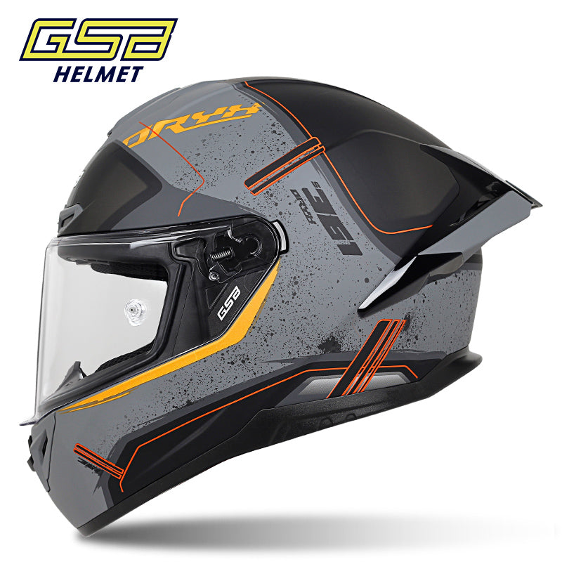 GSB361GT Motorcycle Helmet Unisex Large Spoile All-Season Full-Face Helmet 3C