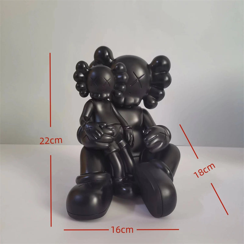 KAWS Figurine Collectible: Toy Handheld Ornament KAWS Covered Face Sesame Street