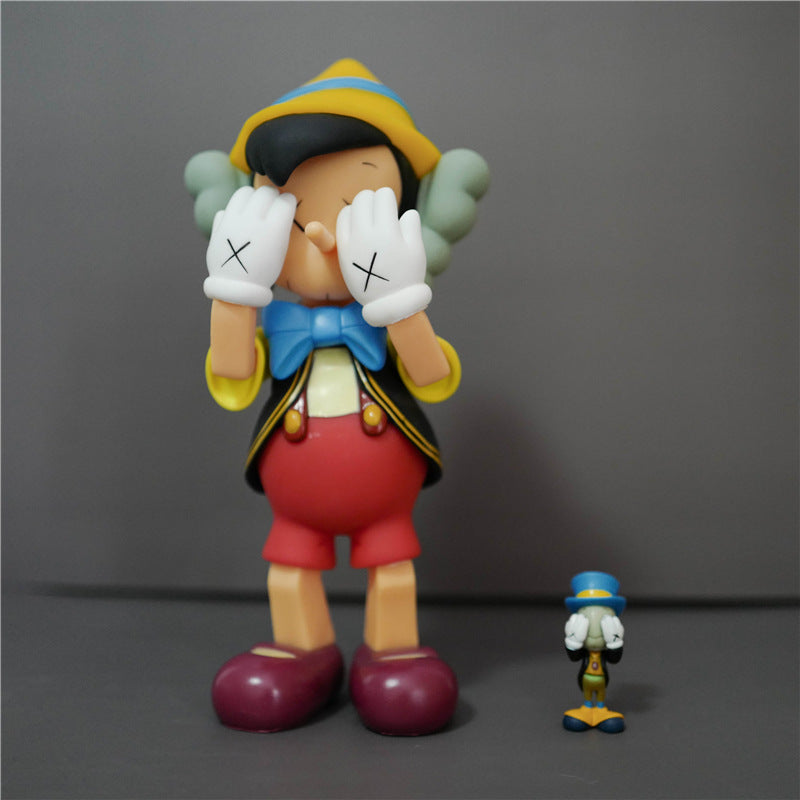 KAWS Figurine Collectible: Toy Handheld Ornament KAWS Covered Face Sesame Street