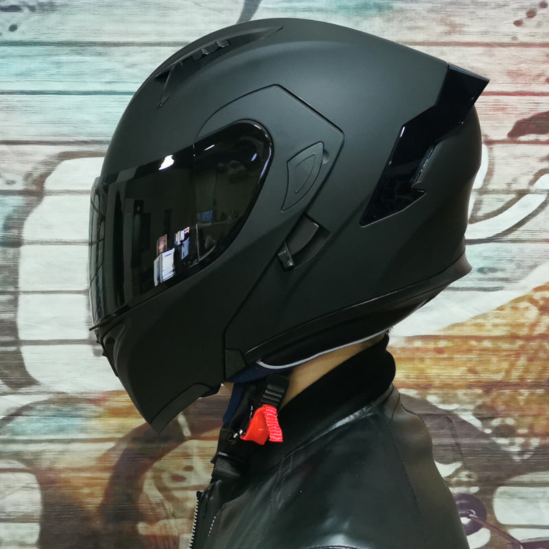 Kingdom 3C DOT Full Face Dual Visors Flip-up Unisex Bluetooth Motorcycle Helmet