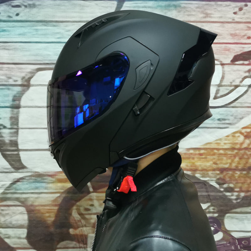 Kingdom 3C DOT Full Face Dual Visors Flip-up Unisex Bluetooth Motorcycle Helmet