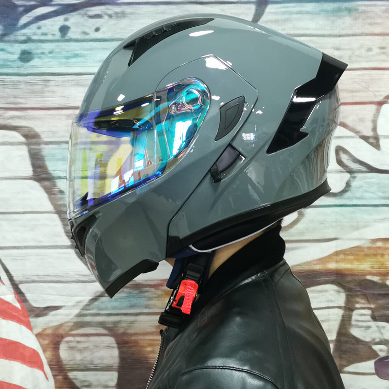 CyperPunk / 3C DOT Full Face Dual Visors Unisex /Bluetooth Motorcycle Helmet