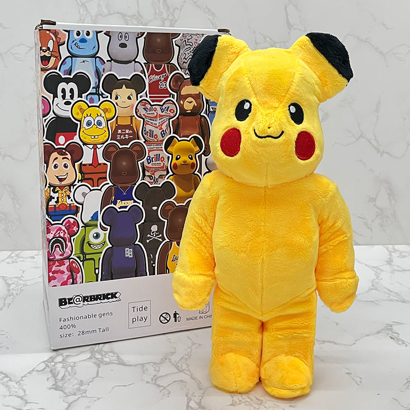 BE@RBRICK 400% Pokémon Pikachu Building Block Violent Bear Collectible Figure