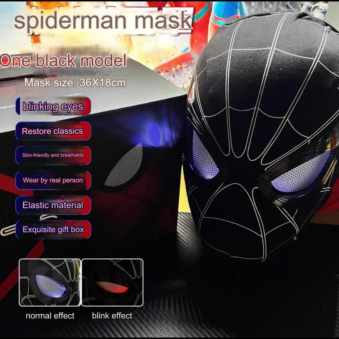 Manual/Electronic Spider-Man Headgear /Moving Eyes:Play Face Mask Gift Cosplay