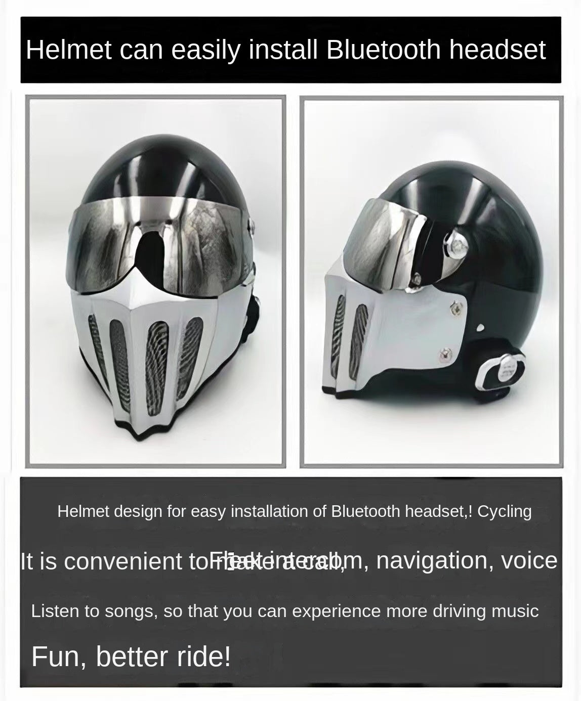 McKense Venom – Anti-Fog Retro German Fiberglass Cruiser Motorcycle Helmet