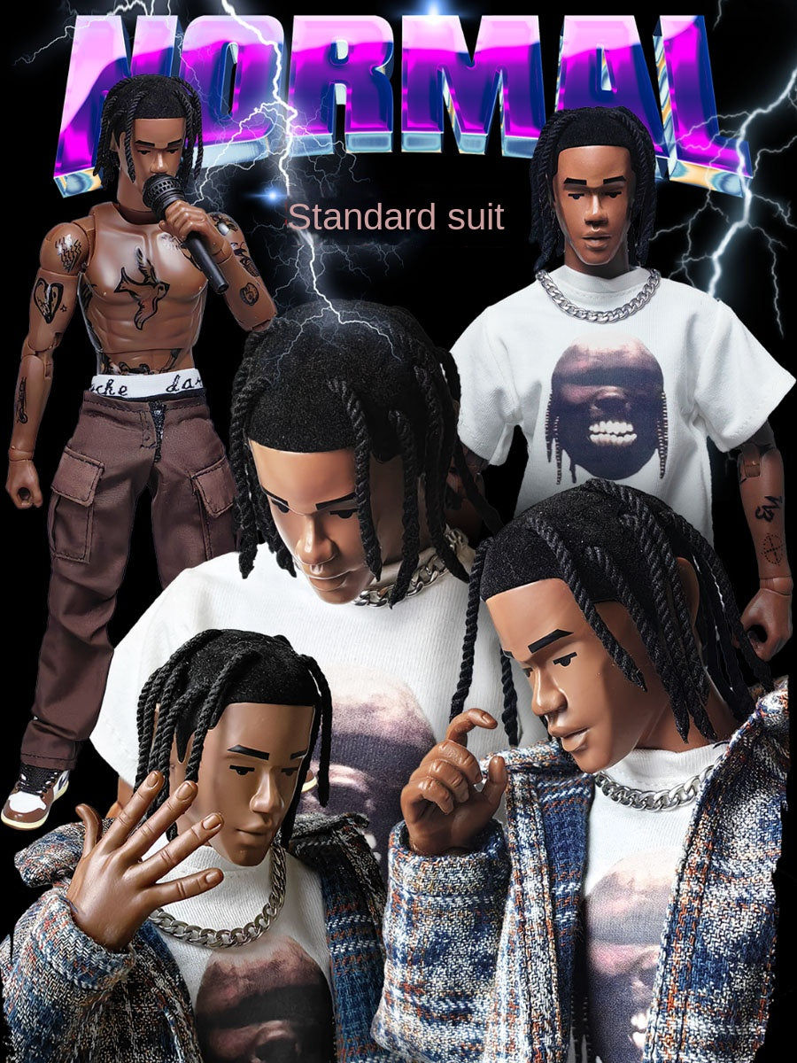 Remake 1/6 Scale Travis Scott Action Figure - Collectible Gift Set