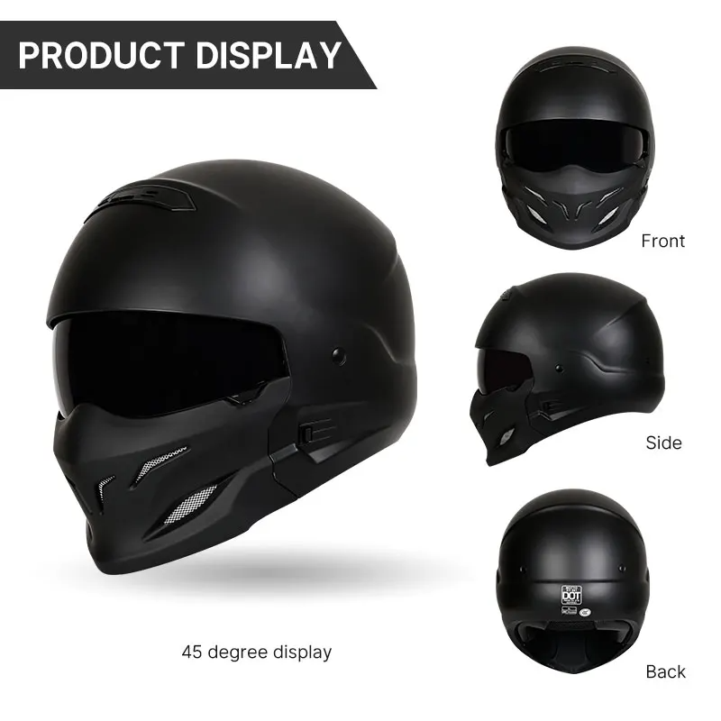 Shadow Scorpion -Motorcycle Full Face Helmet Harley Cruiser Bike Class A 3C DOT