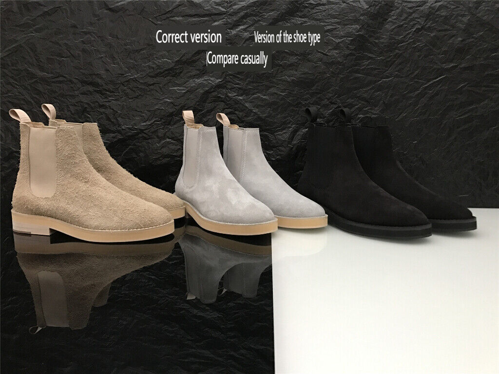 Correct Vers Fear of God Chelsea FOG Kanye Season 6 Yeezy High-Top Leather Boots