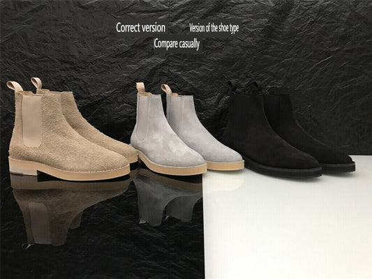 Correct Vers Fear of God Chelsea FOG Kanye Season 6 Yeezy High-Top Leather Boots