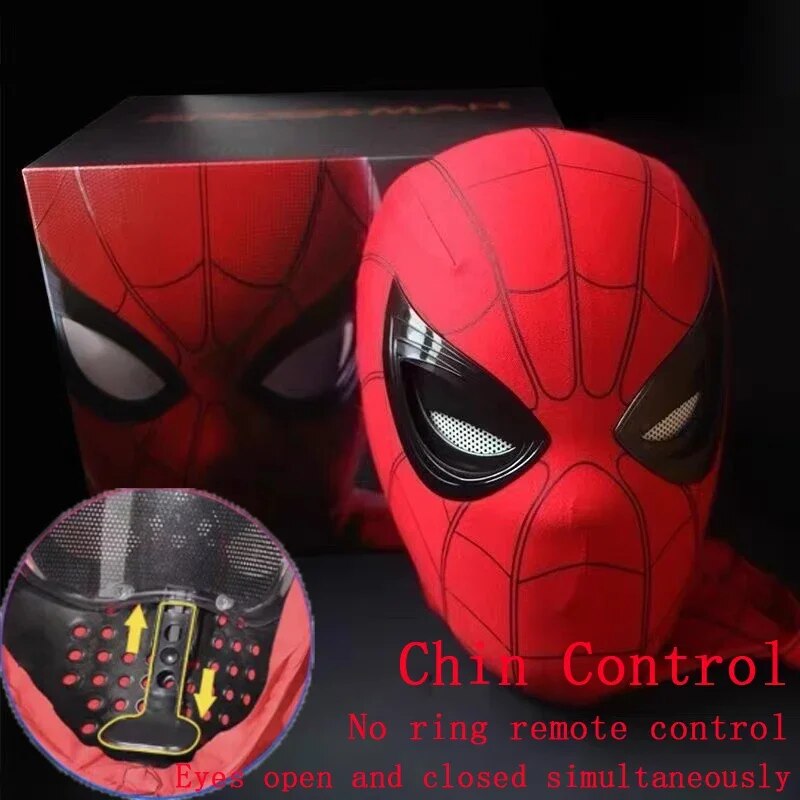 Manual/Electronic Spider-Man Headgear /Moving Eyes:Play Face Mask Gift Cosplay